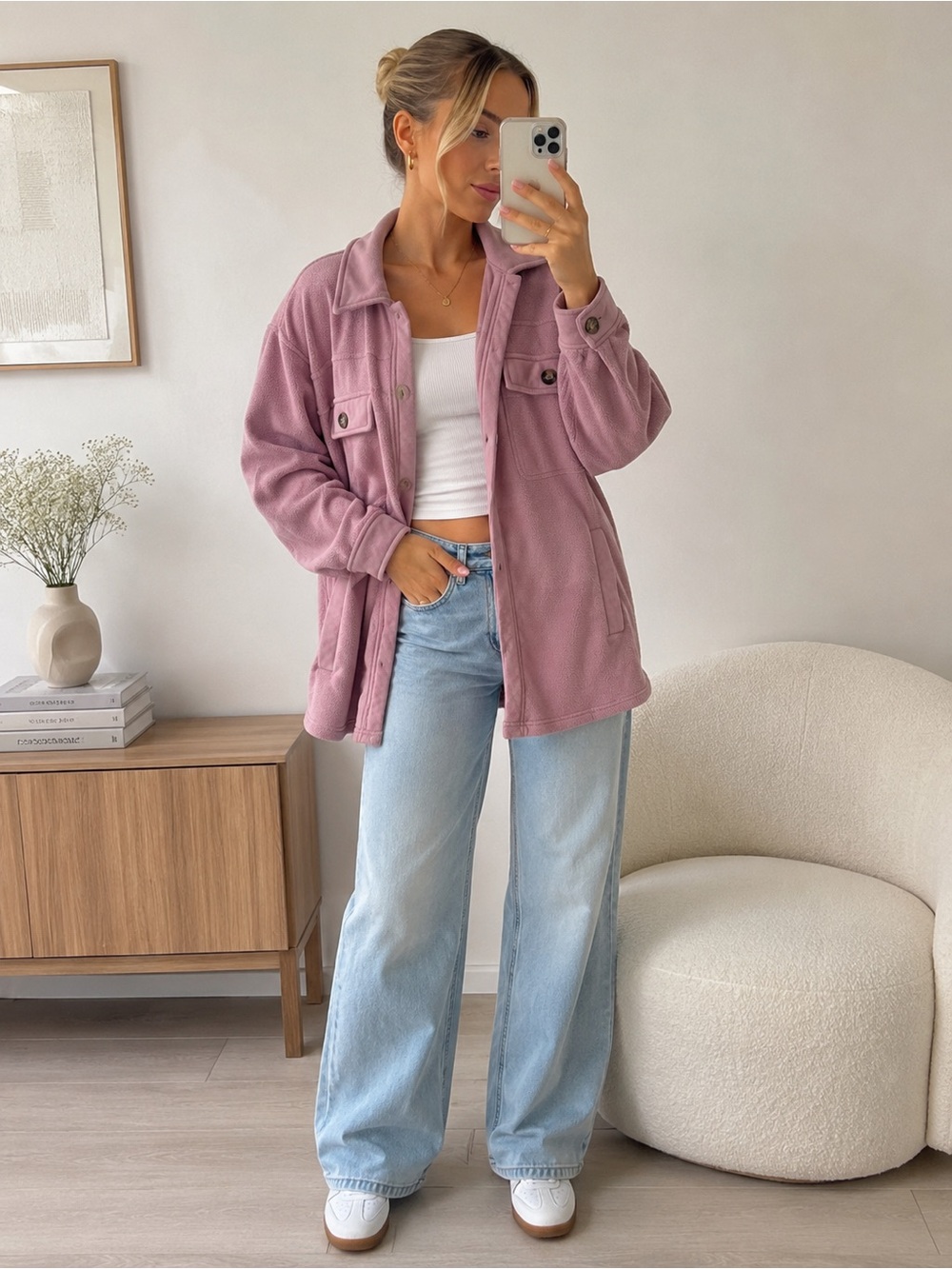 Soft Pink Shacket/Jacket